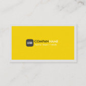 Professional business card in gray and yellow 名刺 (裏面)