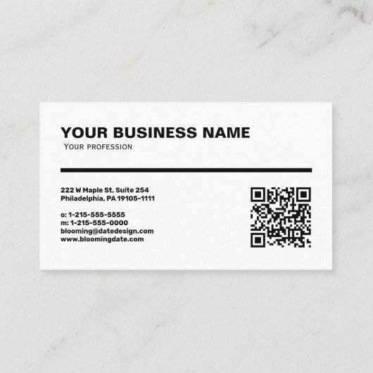 Professional Business Card with Ruler (cm) 名刺 (裏面)