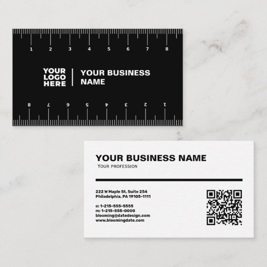 Professional Business Card with Ruler (cm) 名刺 (正面/裏面)