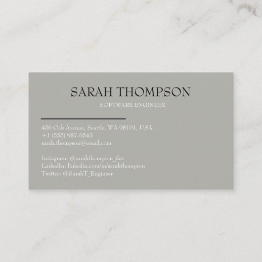 Professional business cards, editable template  名刺 (裏面)