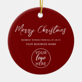 Professional Business Logo Christmas Holiday セラミックオーナメント