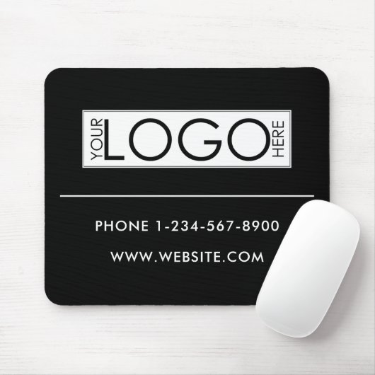 Professional Business Logo Contact Details Simple マウスパッド (マウス)
