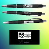 Professional Business Logo Custom Text Black White ボールペン