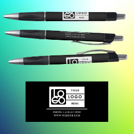 Professional Business Logo Custom Text Black White ボールペン