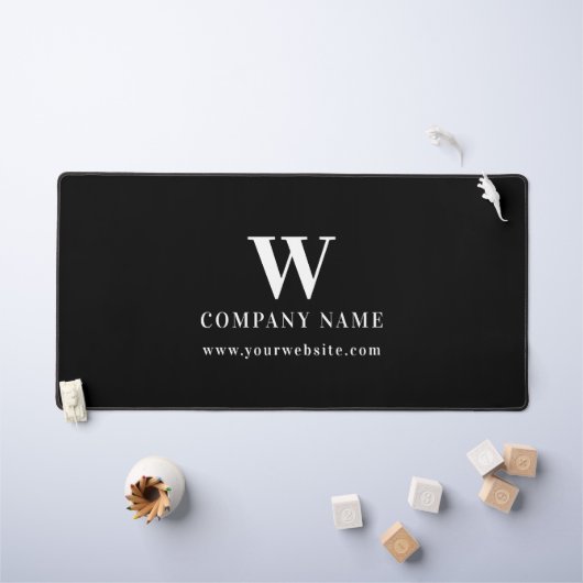 Professional Business Logo Monogram Name Website デスクマット (キッズテーブル)