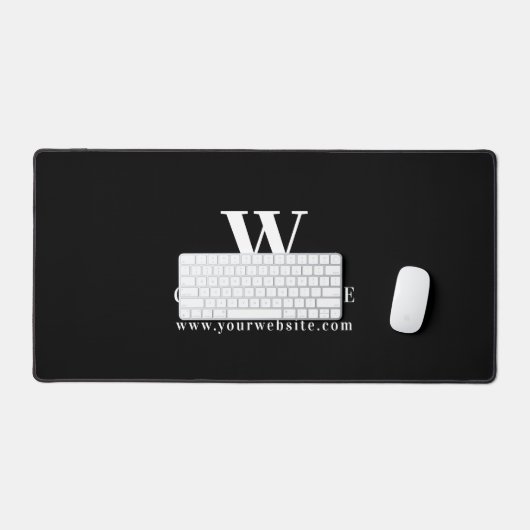 Professional Business Logo Monogram Name Website デスクマット (キーボード&マウス)