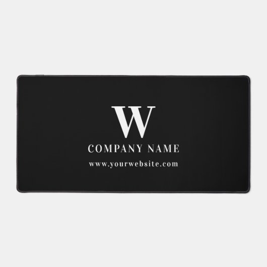 Professional Business Logo Monogram Name Website デスクマット (正面)
