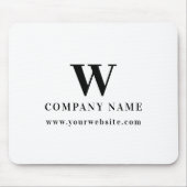 Professional Business Logo Monogram Name Website マウスパッド (正面)