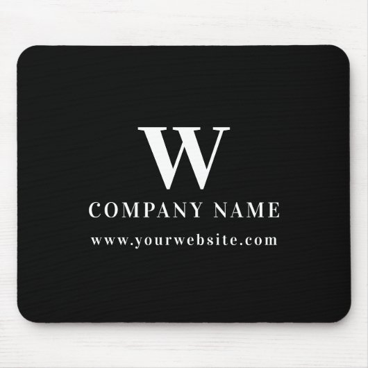 Professional Business Logo Monogram Name Website マウスパッド (正面)