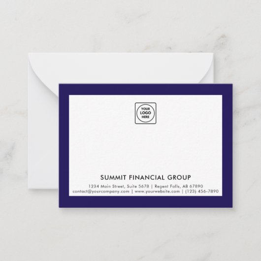 Professional Business Logo Note Card ノートカード (正面)