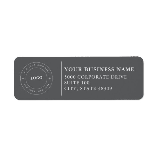 Professional Business Logo Return Address Label ラベル (正面)