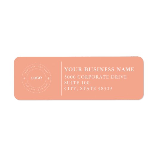  Professional Business Logo  Return Address Label ラベル (正面)