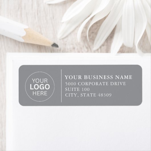 Professional Business Logo Return Address Label ラベル (インサイチュ)