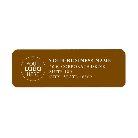 Professional Business Logo Return Address Label ラベル (正面)