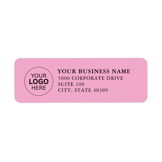 Professional Business Logo Return Address Label ラベル (正面)