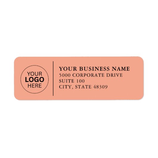 Professional Business Logo Return Address Label ラベル (正面)