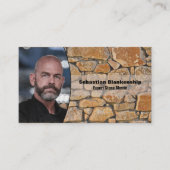 Professional Business Photo Stone Wall Background 名刺 (正面)
