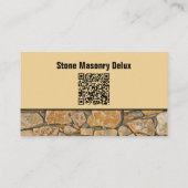 Professional Business Photo Stone Wall & QR Code 名刺 (裏面)