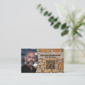 Professional Business Photo Stone Wall & QR Code 名刺 (スタンド正面)