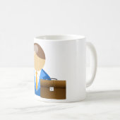 Professional Businessman Icon with Briefcase コーヒーマグカップ (正面右)