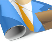Professional Businessman Icon with Briefcase ラッピングペーパー (ロールコーナー)