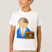 Professional Businessman Icon with Briefcase Tシャツ (正面)
