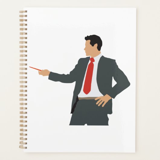 Professional Businessman in Suit with Pointer プランナー手帳 (正面)