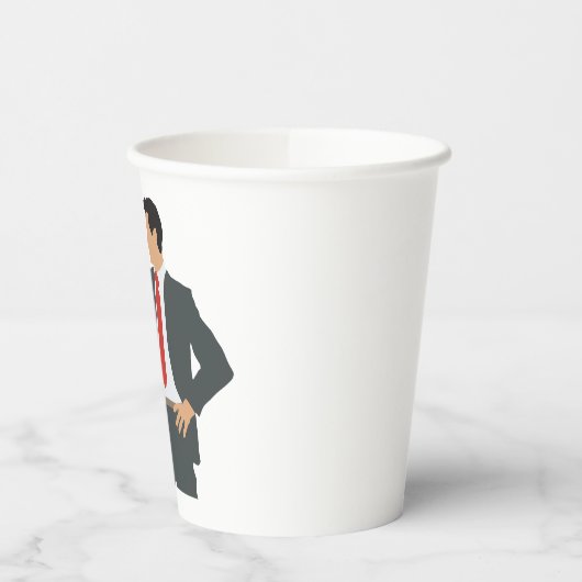 Professional Businessman in Suit with Pointer 紙コップ (左)