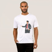 Professional Businessman in Suit with Pointer Tシャツ (正面フル)