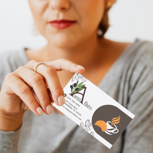 Professional Cafe Coffee Barista Modern Custom 名刺