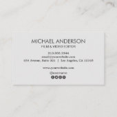 Professional Camera and a Film Reel Video Editor   名刺 (裏面)