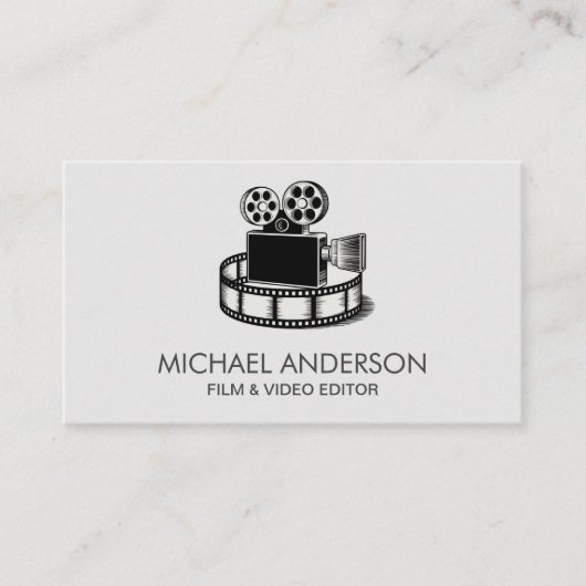 Professional Camera and a Film Reel Video Editor   名刺 (正面)