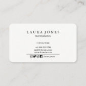 Professional Camera Lens Viewfinder Photography 名刺 (裏面)