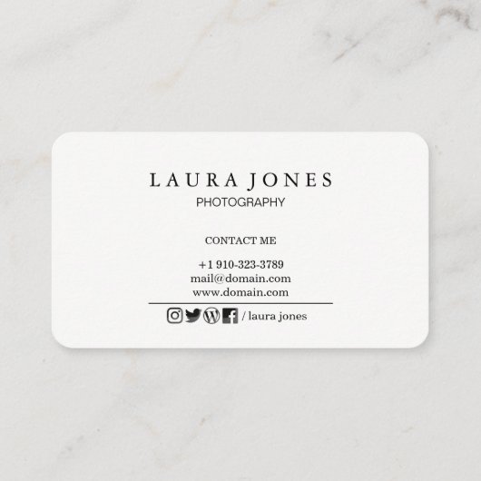 Professional Camera Lens Viewfinder Photography 名刺 (裏面)