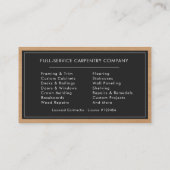 Professional Carpenter 名刺 (裏面)