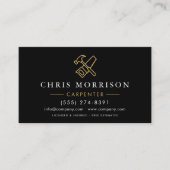 Professional Carpenter Carpentry QR Code 名刺 (正面)