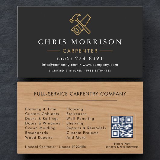Professional Carpenter QR Code 名刺