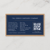 Professional Carpentry Services QR Code 名刺 (裏面)