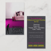 Professional Carpet Cleaning Service Business Card 名刺 (正面/裏面)