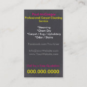 Professional Carpet Cleaning Service Business Card 名刺 (裏面)