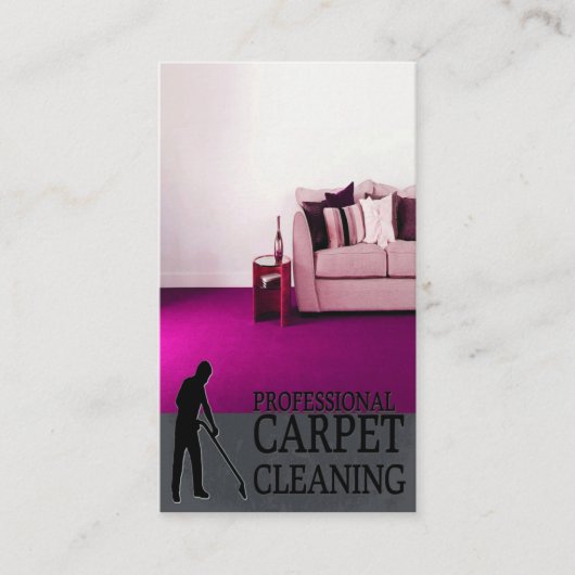 Professional Carpet Cleaning Service Business Card 名刺 (正面)