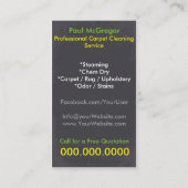 Professional Carpet Cleaning Service Business Card 名刺 (裏面)