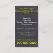 Professional Carpet Cleaning Service Business Card 名刺 (裏面)