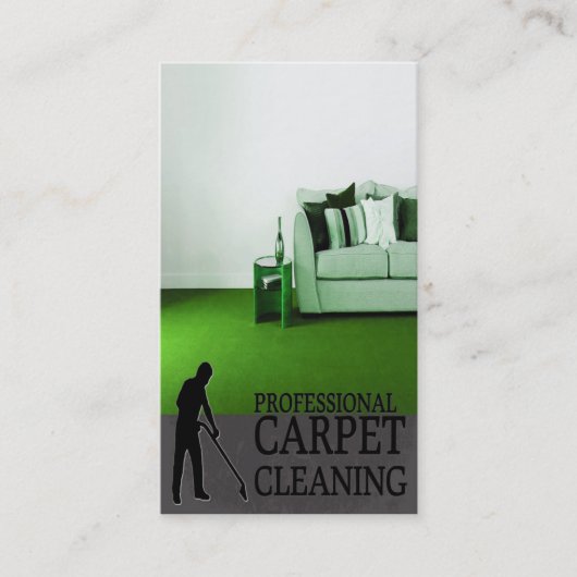 Professional Carpet Cleaning Service Business Card 名刺 (正面)