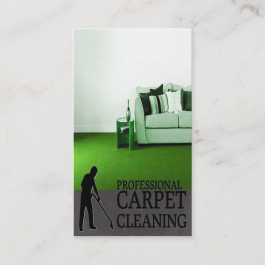 Professional Carpet Cleaning Service Business Card 名刺 (正面)