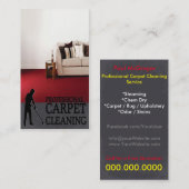 Professional Carpet Cleaning Service Business Card 名刺 (正面/裏面)