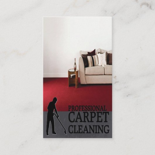 Professional Carpet Cleaning Service Business Card 名刺 (正面)
