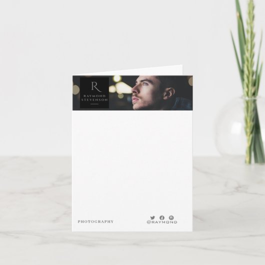 Professional Casual Modern Photography ノートカード (正面)