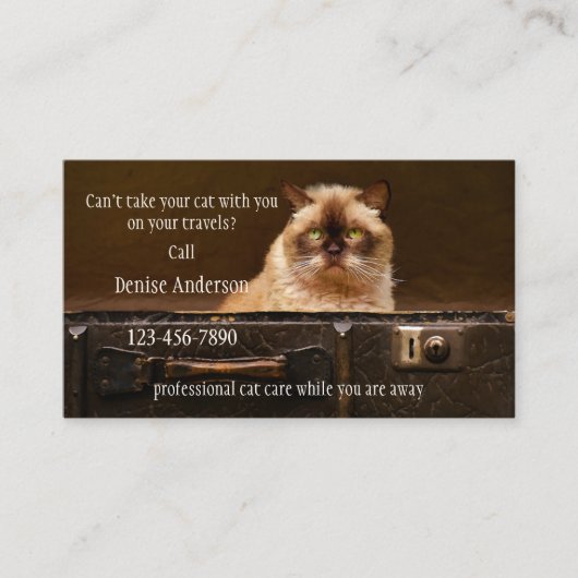 Professional Cat Sitter Business Card 名刺 (正面)