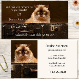 Professional Cat Sitter Business Card 名刺